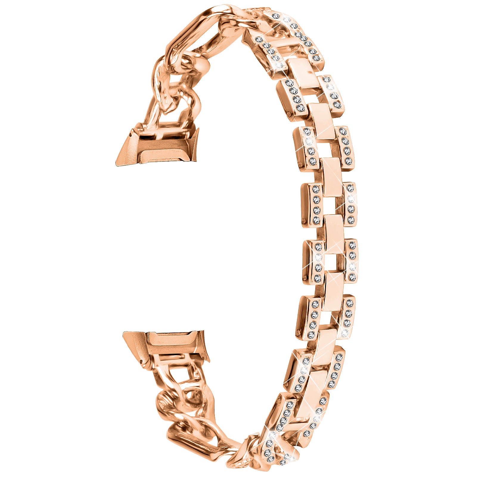 For Samsung Galaxy Fit SM-R370 Rhinestone Decor Watch Band Alloy Metal Jewelry Bracelet Wristband For Samsung Galaxy Fit SM-R370 Rhinestone Decor Watch Band Alloy Metal Jewelry Bracelet Wristband